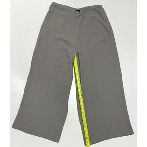 EILEEN FISHER Women's Gray Wide‎ Leg Silk Pants Size M